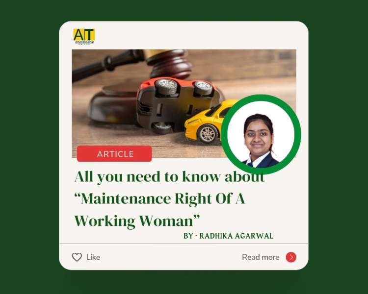 MAINTENANCE RIGHT OF A WORKING WOMEN