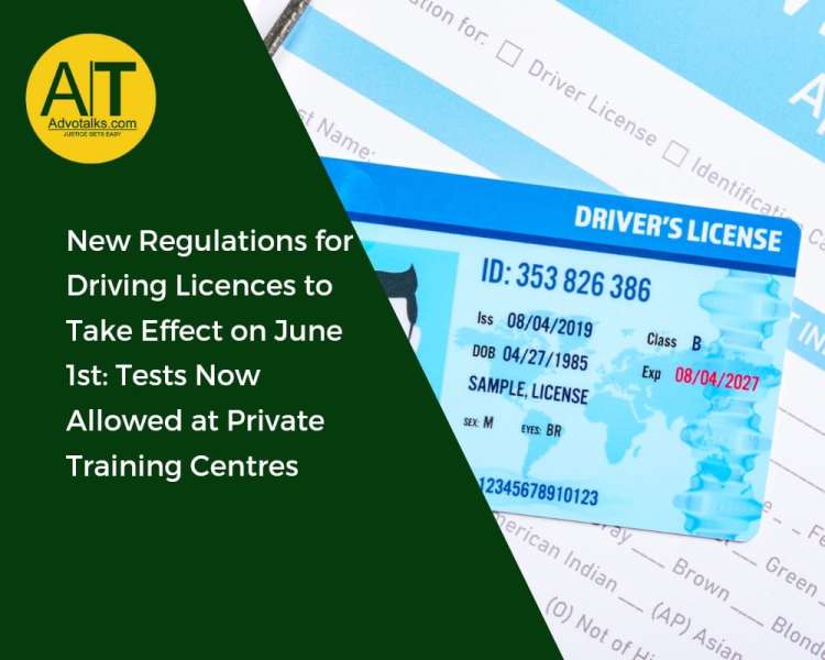 New Regulations For Driving Licences To Take Effect On June 1st: Tests Now Allowed At Private Traini