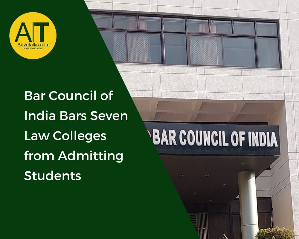 Bar Council Of India Bars Seven Law Colleges From Admitting Students